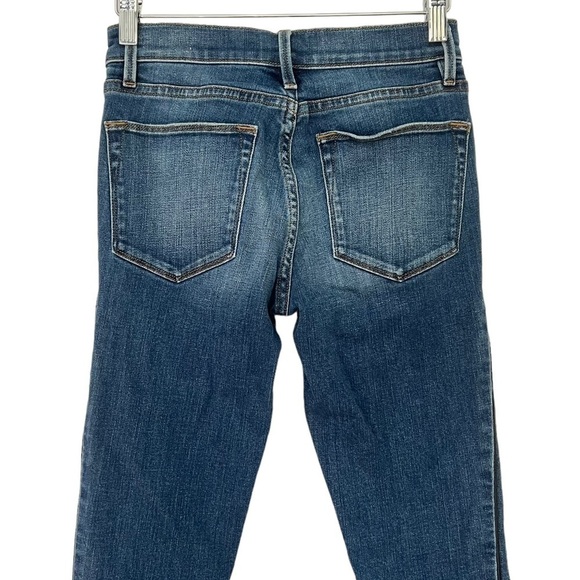 Frame Le High Skinny Jean Tuxedo Piping Serrano Wash Size 24 - Picture 9 of 16